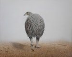 Eastern moa | Moa mōmona. Adult. Acrylic on stretched canvas, 600 x 750 mm. January 2019. Image © Paul Martinson by Paul Martinson.